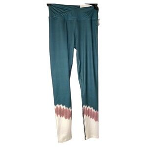 Maurices Ultra High Rise Luxe Leggings Ombre Teal‎ Tie Dye Small Regular NWT